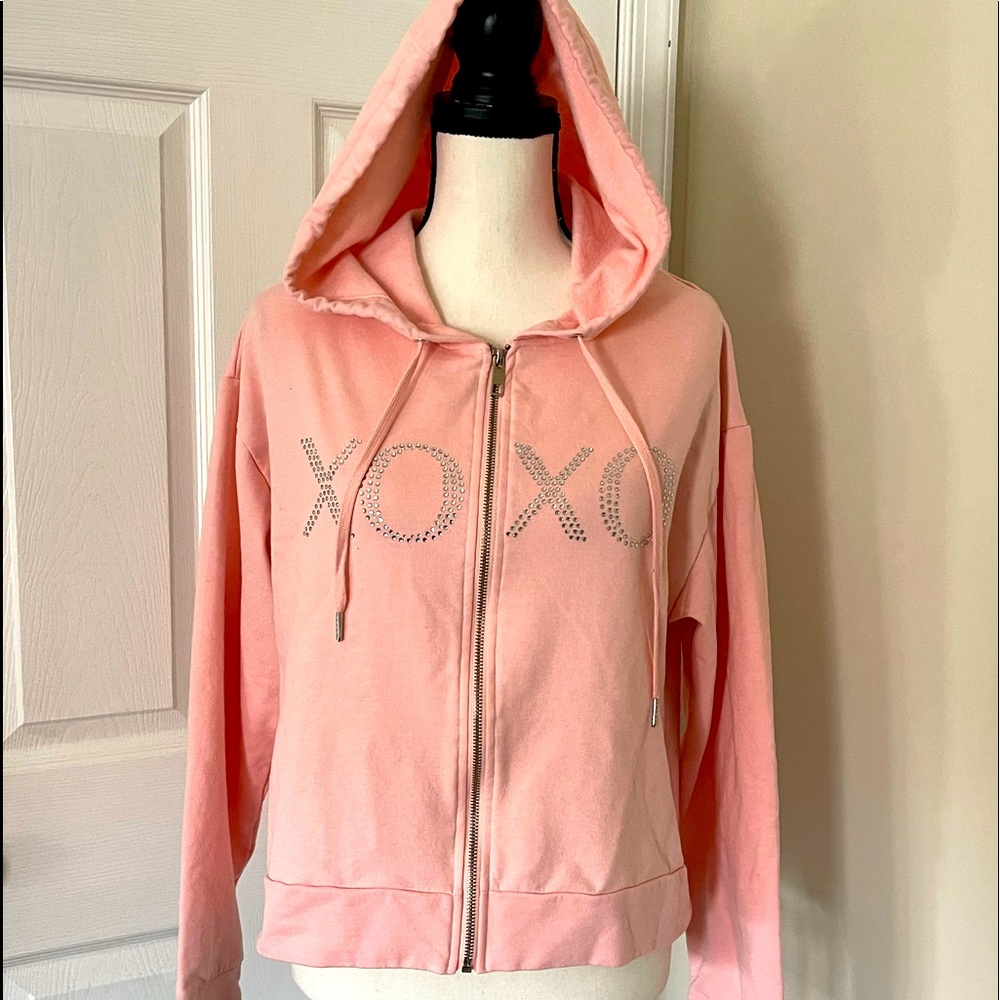 XOXO brushed plush hoodie